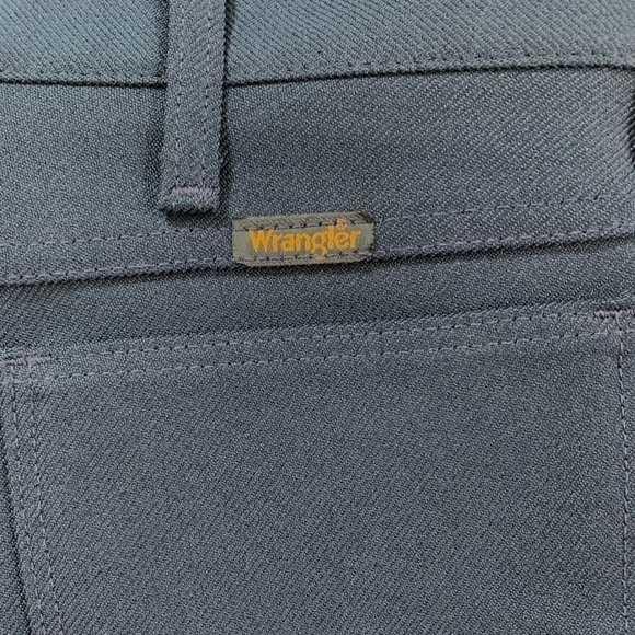 Vintage Wrangler Navy Blue Pants Classic Fit Straight Leg Stretch Men's Pants - Picture 4 of 5